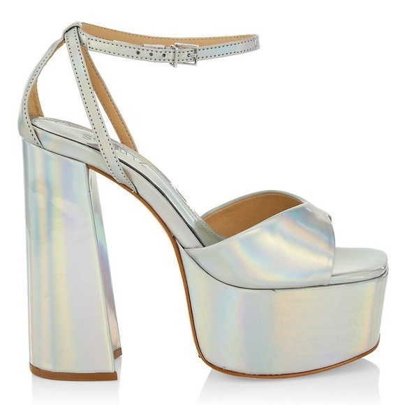 ‼️New Schutz Aryia Metallic Platform Sandals 170.00 - Picture 1 of 16